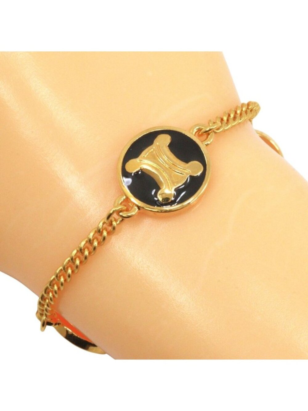 Celine Triomphe Gold Plated Bracelet